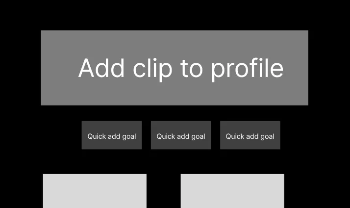Early low-fi concept: Quick Add Video – a simpler but less accurate way to add videos to profiles.